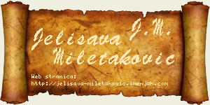 Jelisava Miletaković vizit kartica